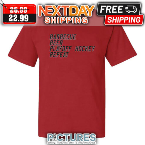 Barbecue Beer Playoff Hockey Repeat shirt