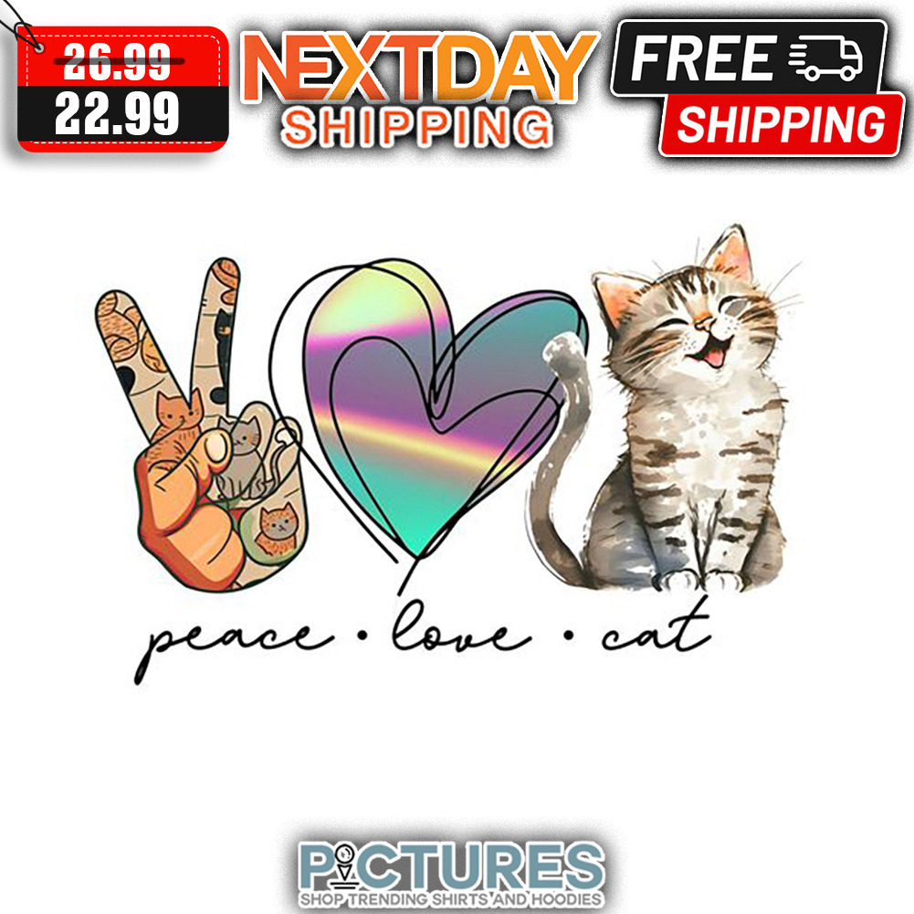 Peace Love Cat shirt