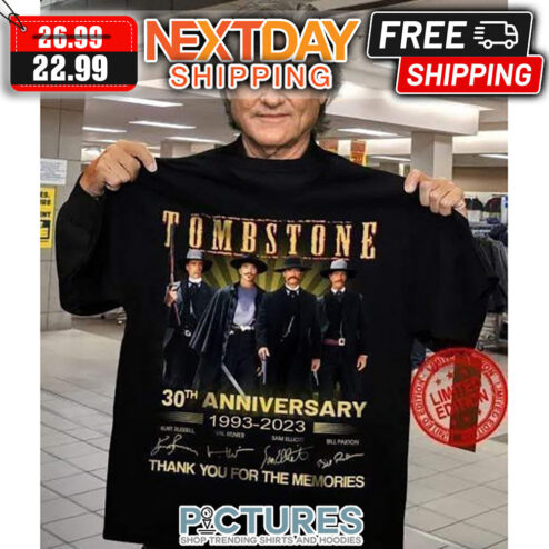Tombstone 30th Anniversary 1993-2023 Thank You For The Memories Signatures shirt