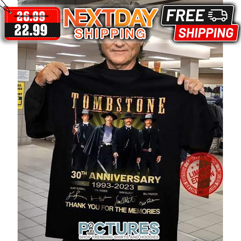 Tombstone 30th Anniversary 1993-2023 Thank You For The Memories Signatures shirt