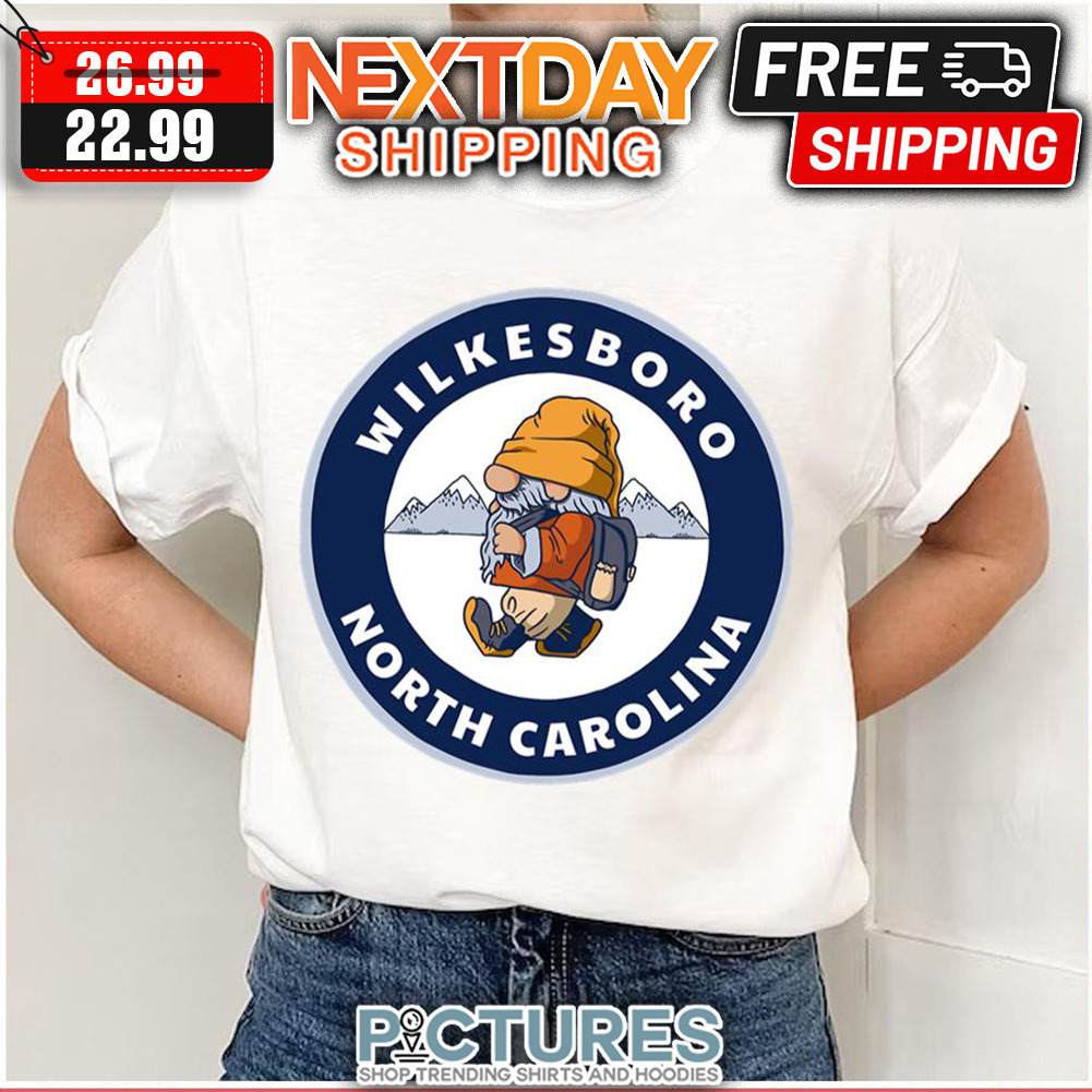 Carolina Hiking Gnome Badge Roundlet Nc Wilkesboro North shirt