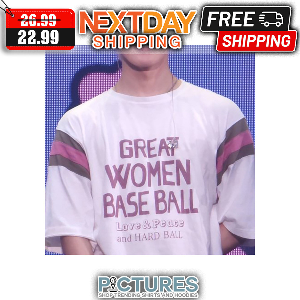 Great Women Basegball Love ' Peace And Hard Ball shirt
