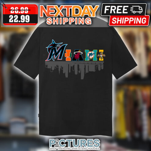 Miami City Sports Team Logo NFL NHL NBA Shirt