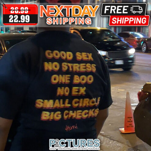 Good Sex No Stress One Boo No Ex Small Circle Big Checks shirt