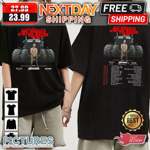 Russell Dickerson Big Wheels And Back Roads Tour 2023 Music Concert Shirt