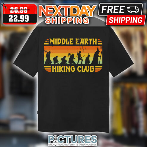 Middle Earth Hiking Club Retro Vintage shirt