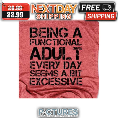 Being A Functional Adult Everyday Seems A Bit Excessive shirt