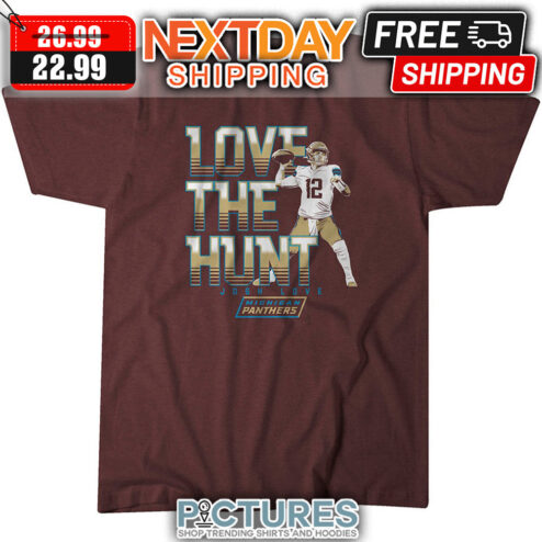 Josh Love The Hunt Michigan Panthers USFL shirt
