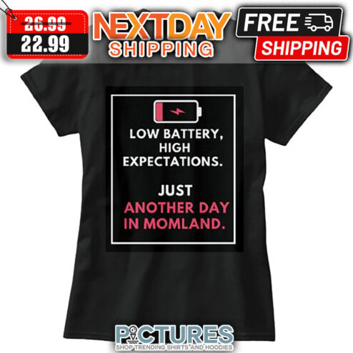 Low Battery High Expectations Just Another Day In Momland shirt