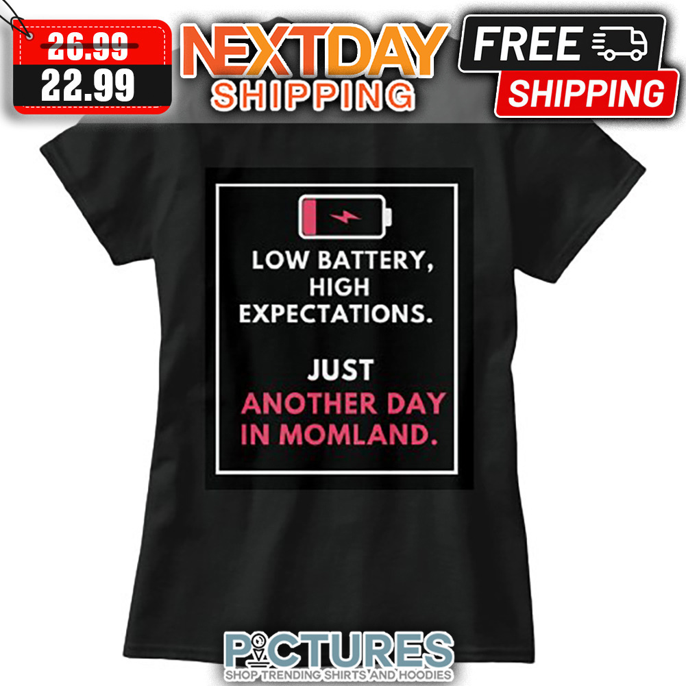 Low Battery High Expectations Just Another Day In Momland shirt
