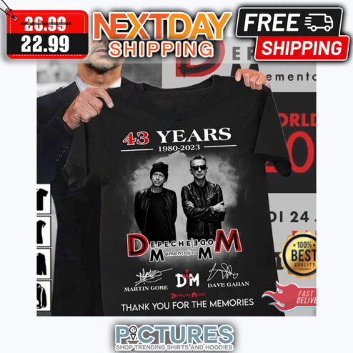 Depeche Memento Mori 43 Years 1980 2023 shirt