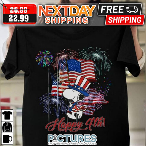 Snoopy Flag Happy The 4th Of July American Independence Day shirt