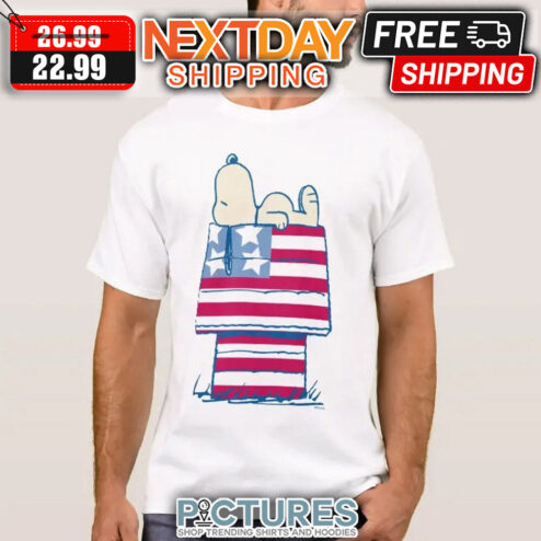 Snoopy On 4th Of July Dog House shirt