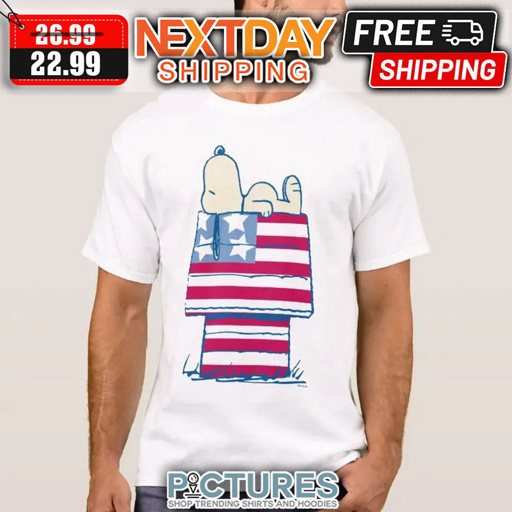 Snoopy On 4th Of July Dog House shirt