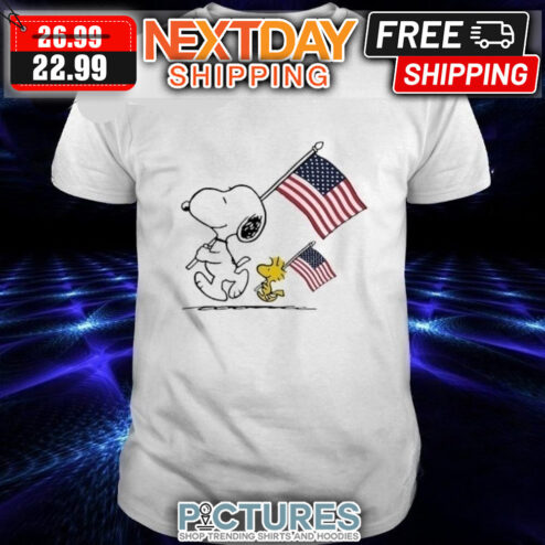 Woodstock And Snoopy 4th Of July American flag Vintage shirt