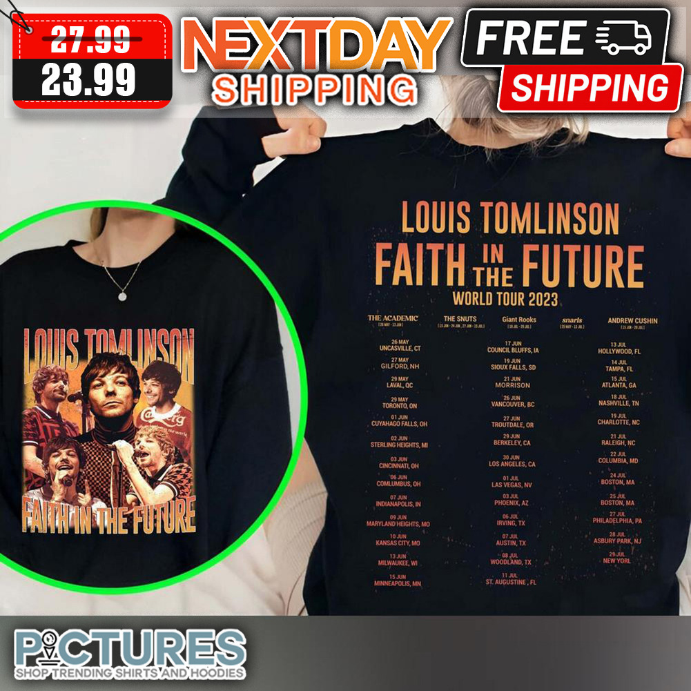 Faith In The Future Track List shirt