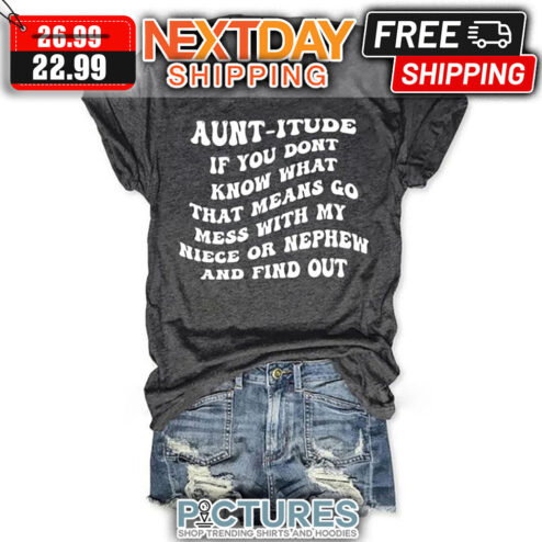 Aunt-itude If You Don't Know What That Means So Mess WIth My Niece Or Nephew And Find Out shirt