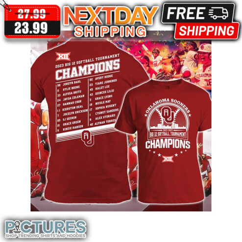 Oklahoma Sooners Big 12 Softball Tournament Champions 2023 Big 12 Softball Tournament shirt