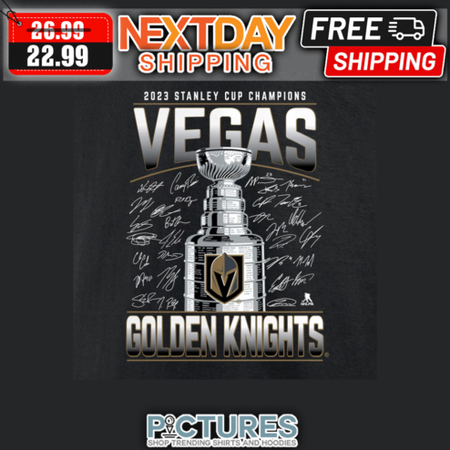 2023 Stanley Cup Champions Vegas Golden Kinights NBA Signatures shirt