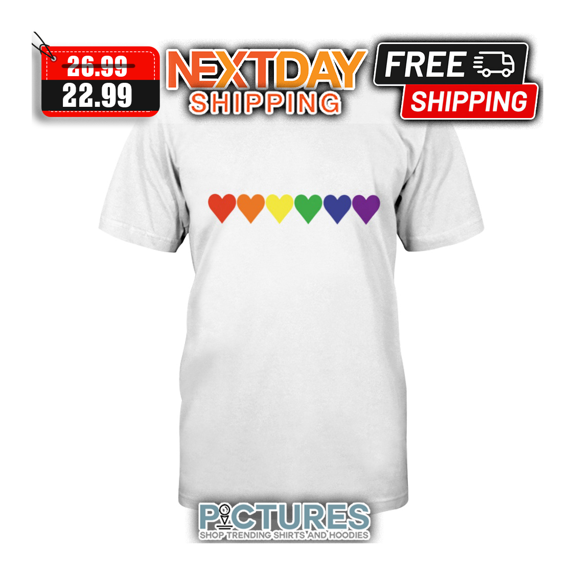 Heart Colorful LGBT shirt