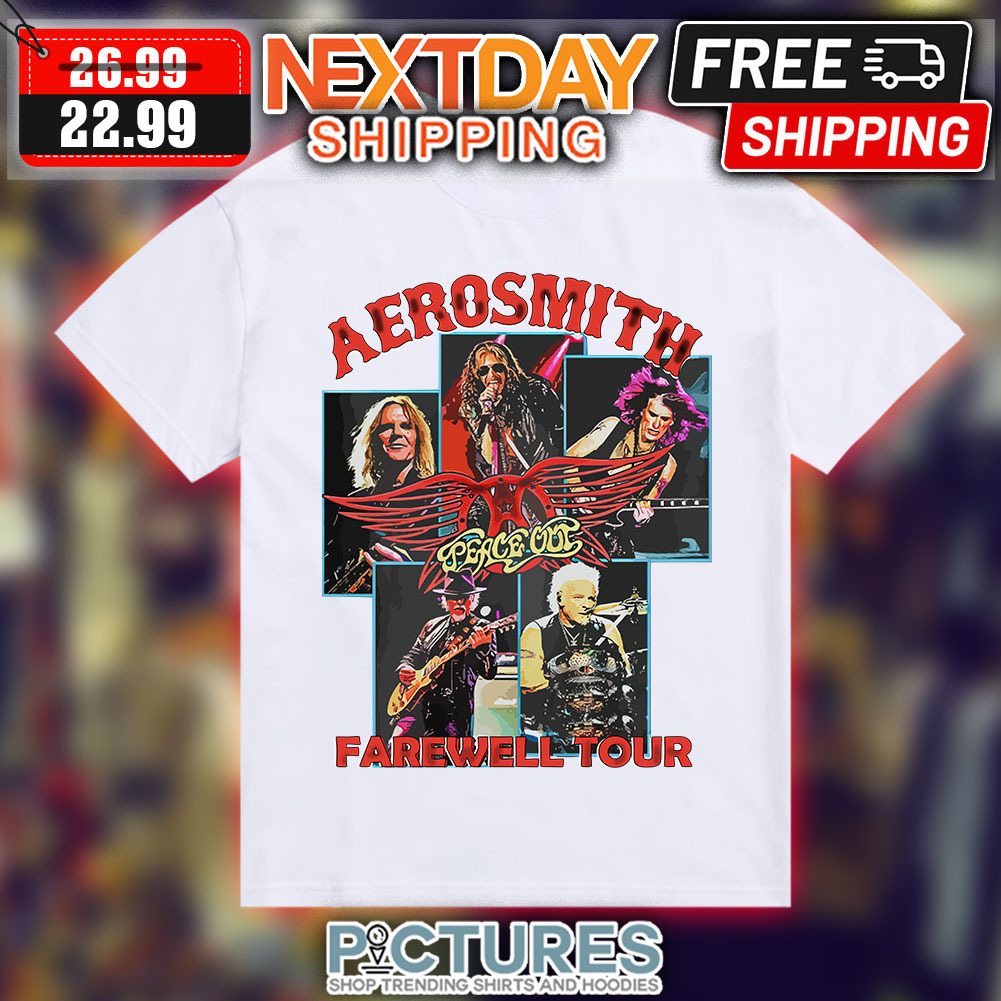 FREE shipping Aerosmith Peace Out Farewell Tour Vintage shirt