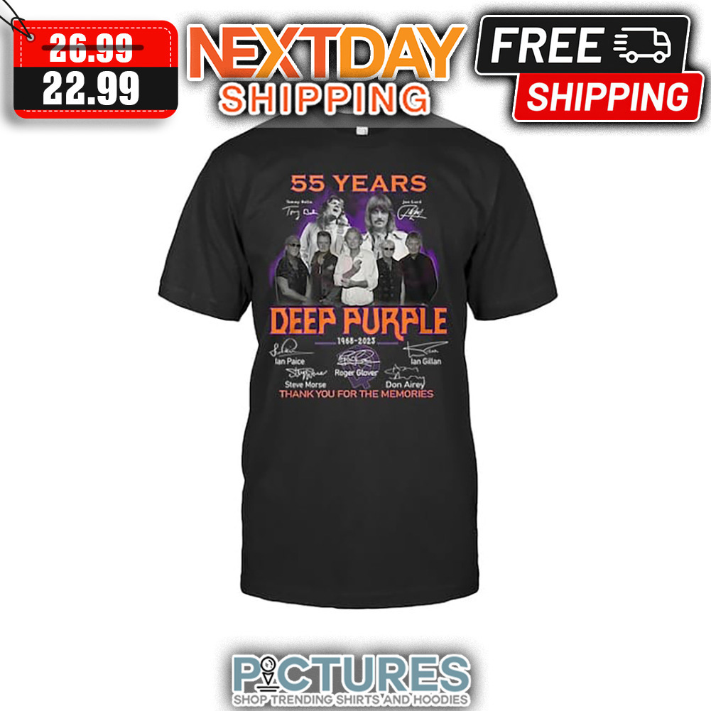 55 Years Deep Purple 1968-2023 Thank You For The Memories Signatures shirt