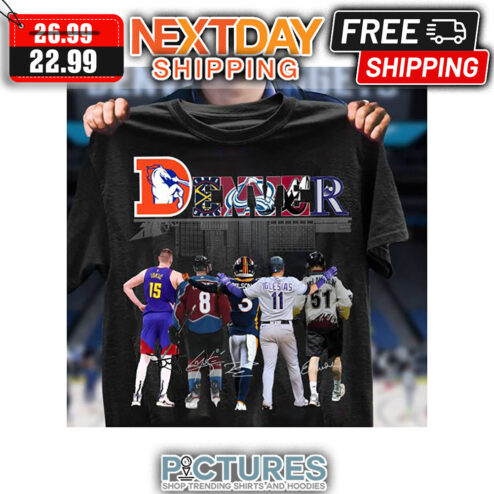 Denver Teams Logos Signatures shirt
