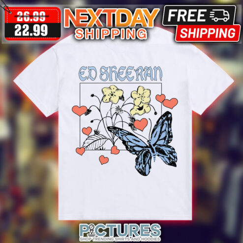 Ed Sheeran Butterfly Flower shirt
