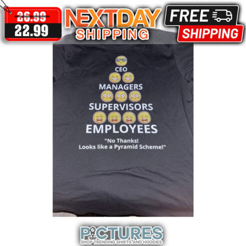 Ceo Managers Supervisors Employees No Thanks Looks Like A Pyramid Scheme shirt