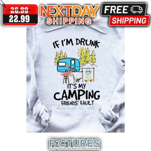 Flamingo If I'm Drunk It's My Camping Friends' Fault shirt