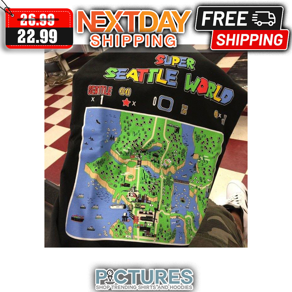 Super Seattle World Map shirt