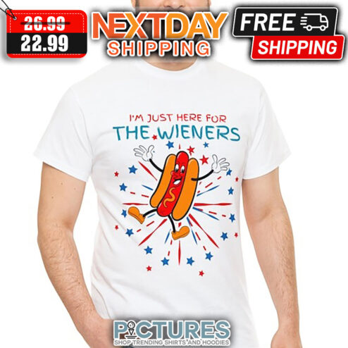 Hot Dog Fireworks I'm Just Here For The Wieners shirt