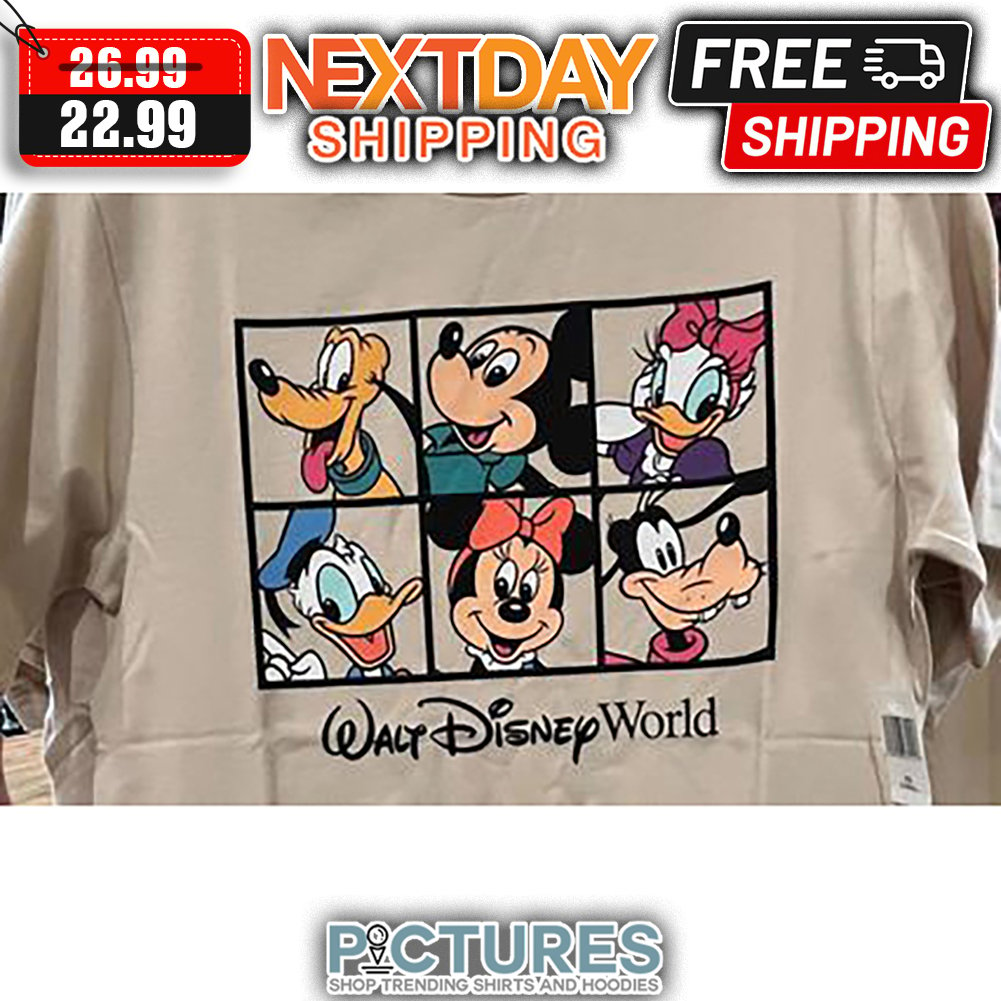 FREE shipping Walt Disney World All Characters Cartoon shirt
