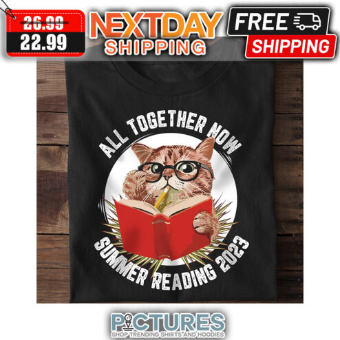 Cat All Together Now Summer Reading 2023 Vintage shirt
