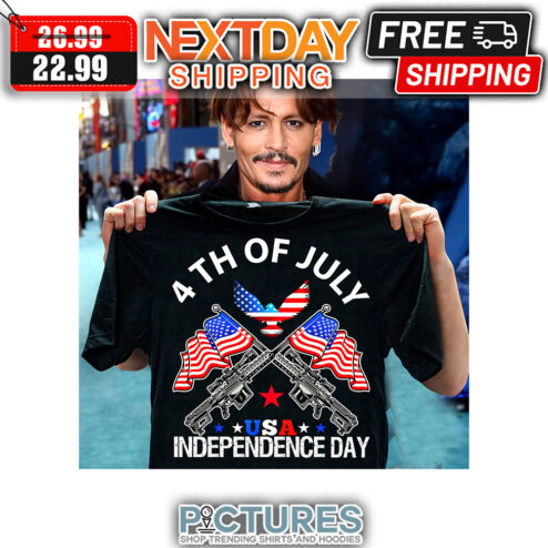 Gun 4th Of July USA Independence Day American Flag VIntage shirt