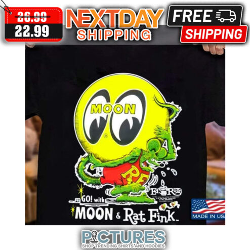 Moon Go With Moon & Rat Fink shirt