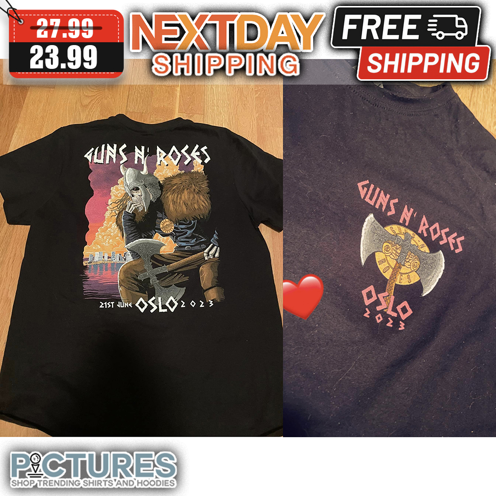 Vilking Gun N'Roses 21st June Oslo 2023 shirt