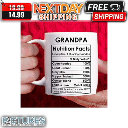 Grandpa Nutrition Facts mug