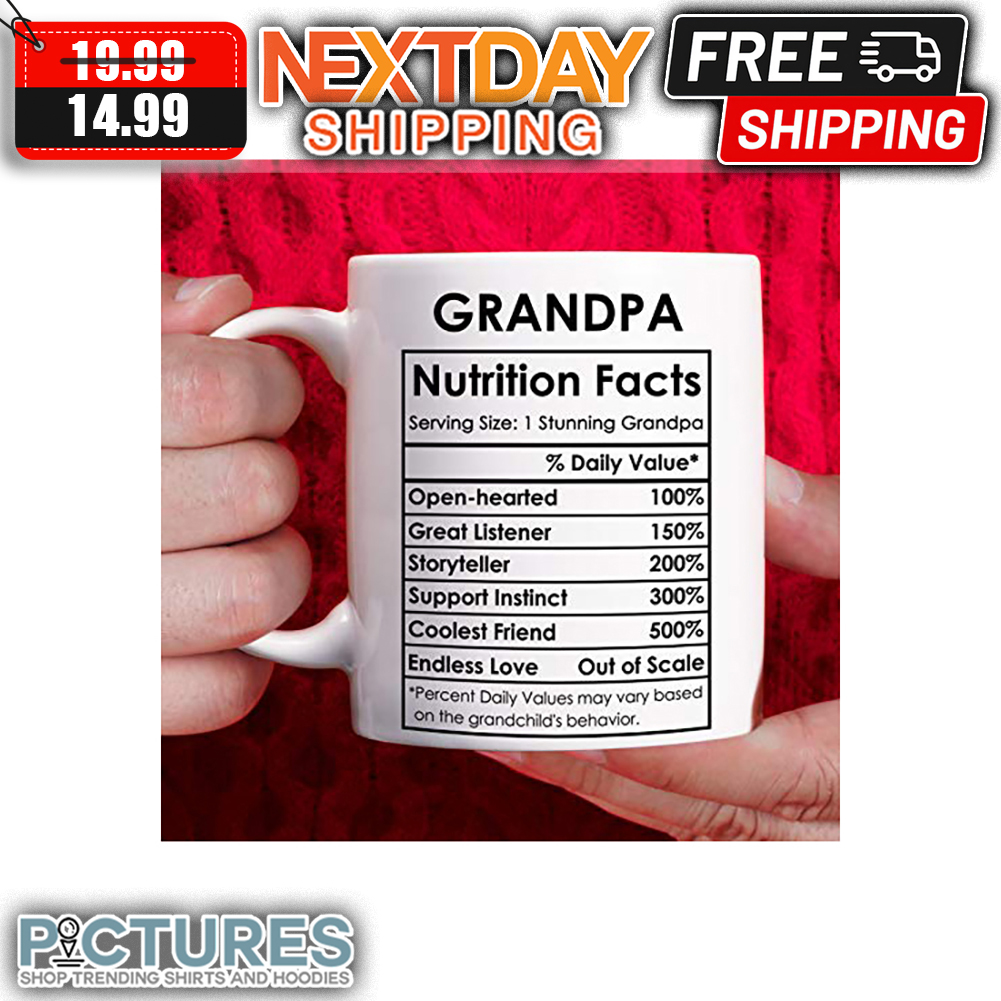 Grandpa Nutrition Facts mug