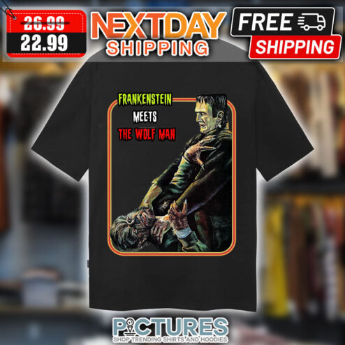 Frankenstein Meets The Wolf Man Halloween shirt
