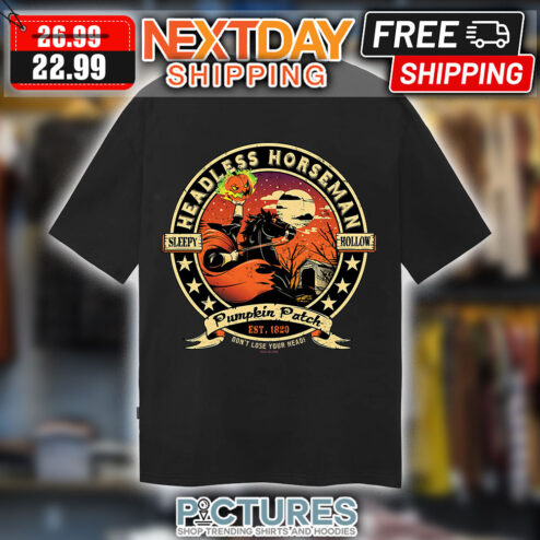 Headless Horseman Sleepy Hollow Pumpkin Patch Est 1820 Don't Lose Your Head Halloween Vintage shirt