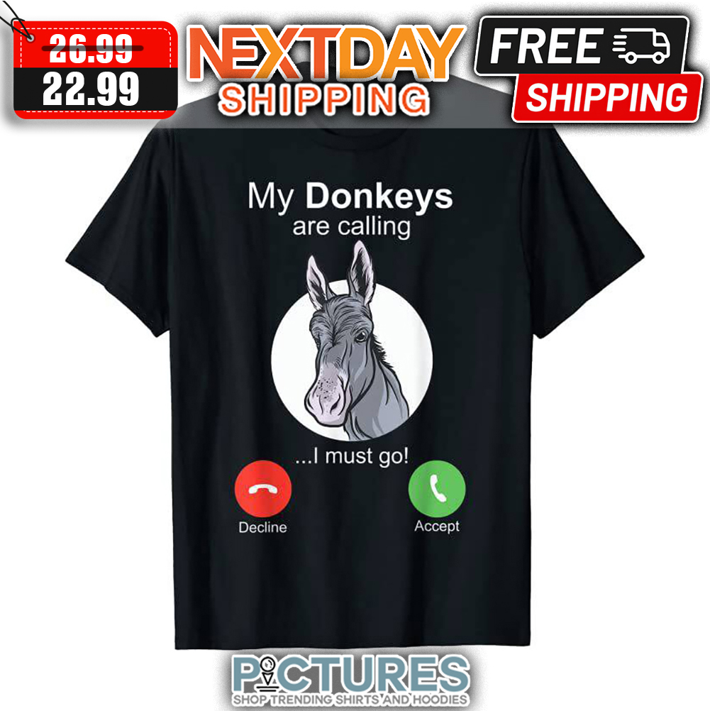 My Donkeys Are Calling I Must Go Decline Accept shirt