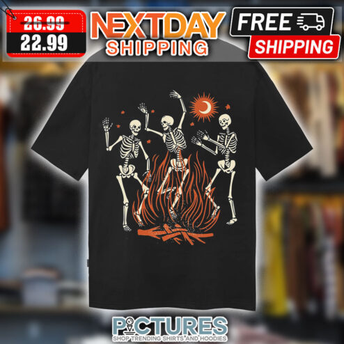 Skeleton Dance Campfire Halloween shirt