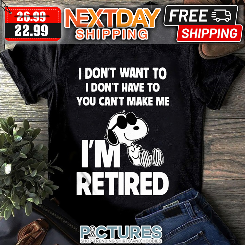 snoopy retired t shirt