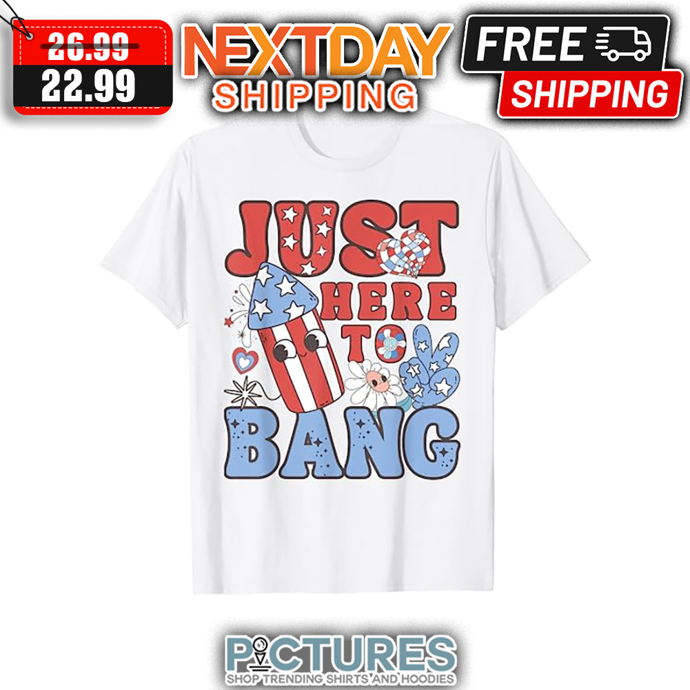 Fireworks Just Here To Bang 4th Of July shirt
