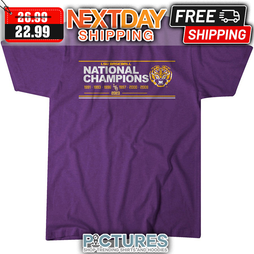 LSU Tigers Baseball National Champions 1991-2023 NCAA shirt