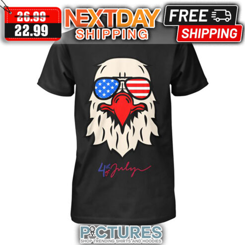 Eagle Glasses 4th Of July American Flag shirt