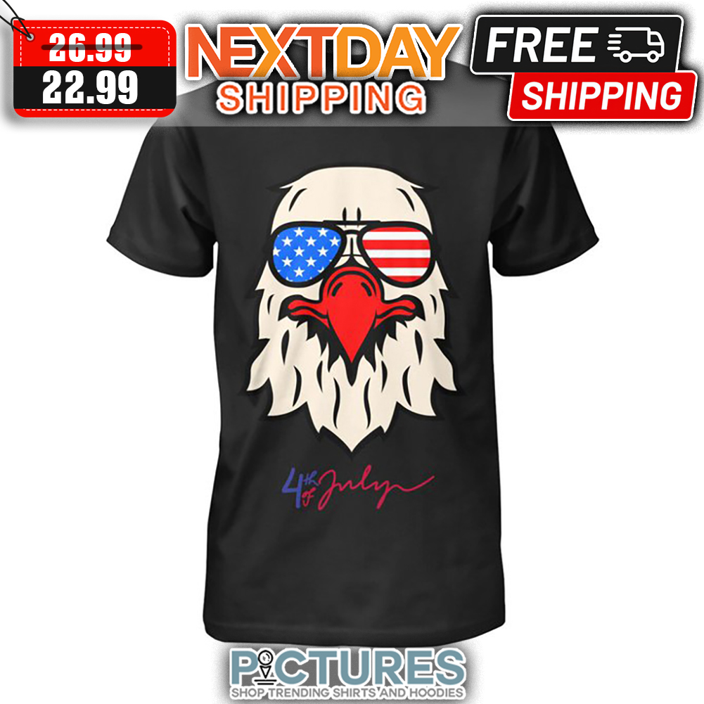 Eagle Glasses 4th Of July American Flag shirt