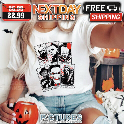 Horror Characters Card Halloween shirt