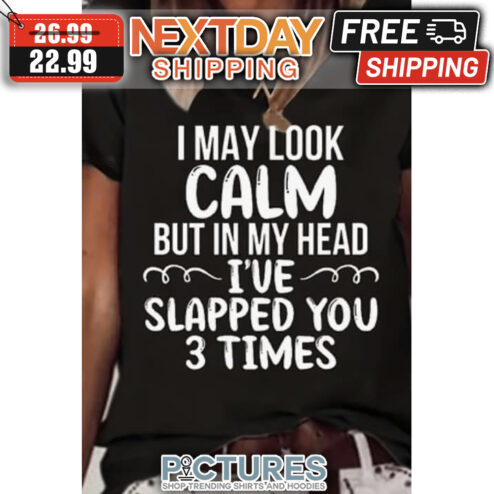 I May Look Calm But In My Head I've Slapped You 3 Times shirt